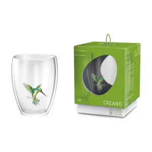 Verre colibri vert, contenance 250 ml