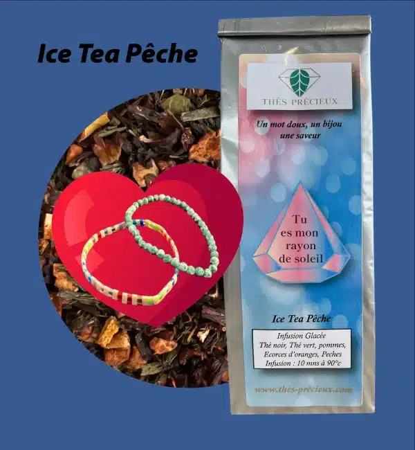 coffret ice tea bracelet et sachet d'infusion personnalisé
