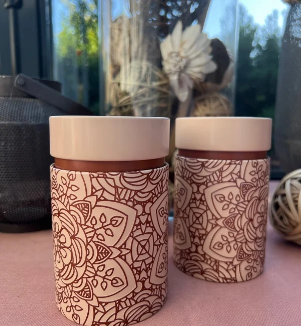 Boite métal Mandala claire 150g