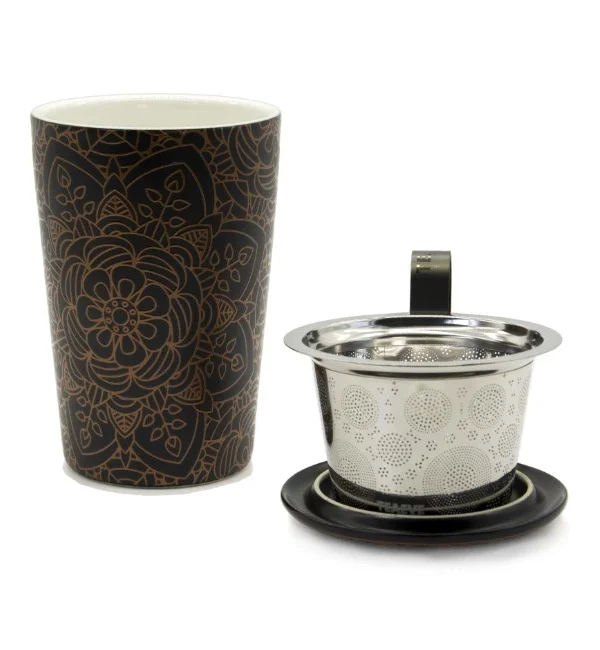 Mug en porcelaine TEAEVE Mandala Foncée 350ml