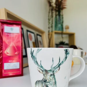 Tasse en porcelaine motif cerf 30cl