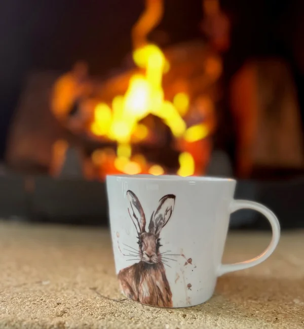 Tasse en porcelaine motif lièvre 30cl – Image 2
