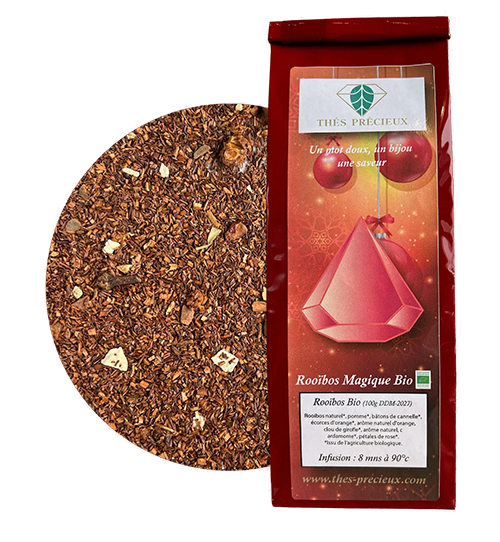 sachet de thé rouge rooibos magique bio personnalisable